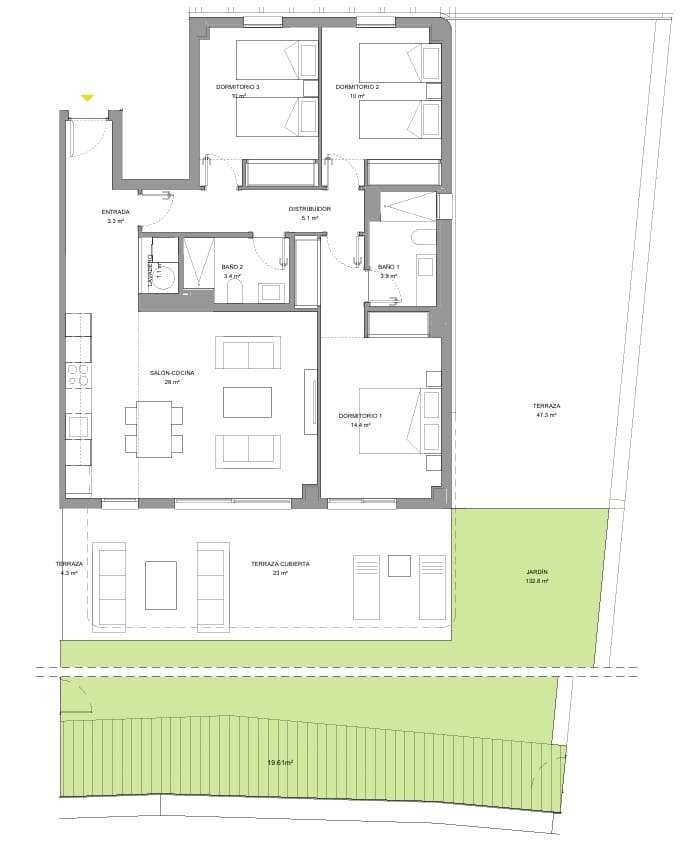 3 soveværelse Lejlighed til salg i Mijas med swimmingpool - € 440.000 (Ref: 7480942)