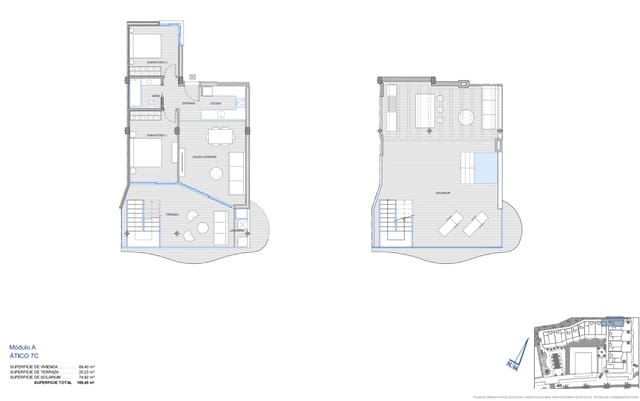 2 chambre Appartement à vendre à Las Gaviotas  - Carvajal, Fuengirola avec piscine - 739 000 € (Ref: 7653207)
