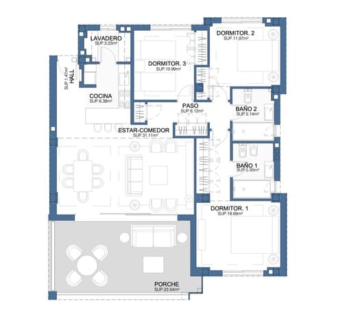 2 soverom Leilighet til salgs i La Concha - Resina Golf, Estepona med svømmebasseng garasje - € 431 000 (Ref: 7754277)