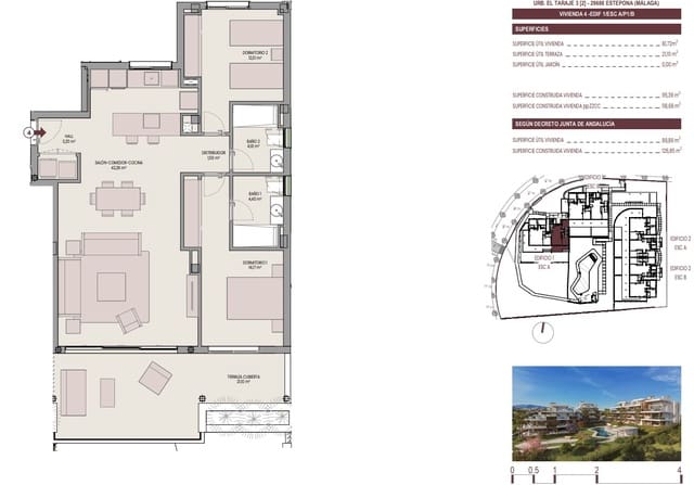 3 soverom Leilighet til salgs i Bel-Air, Estepona med svømmebasseng garasje - € 743 000 (Ref: 8941124)