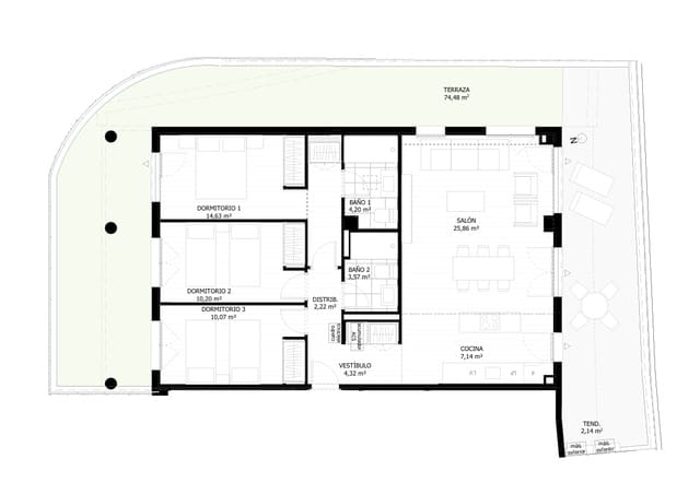 3 soverom Leilighet til salgs i Las Lagunas de Mijas, Mijas med svømmebasseng - € 406 900 (Ref: 9330106)