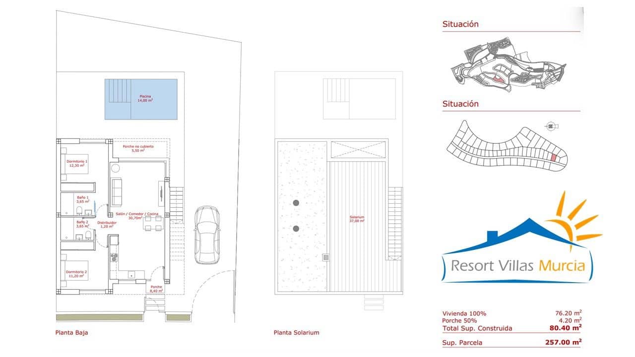 2 bedroom Villa for sale in Hacienda del Alamo with pool garage - € 310,000 (Ref: 9832895)