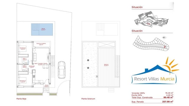 2 soveværelse Villa til salg i Hacienda del Alamo, Fuente Alamo de Murcia med swimmingpool garage - € 310.000 (Ref: 9832895)
