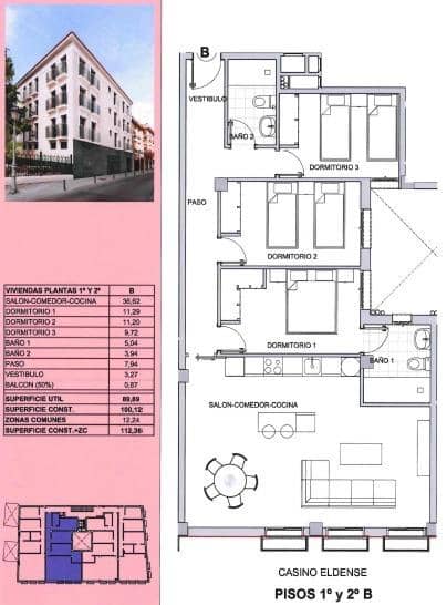 3 chambre Appartement à vendre à Elda avec garage - 222 000 € (Ref: 9001281)