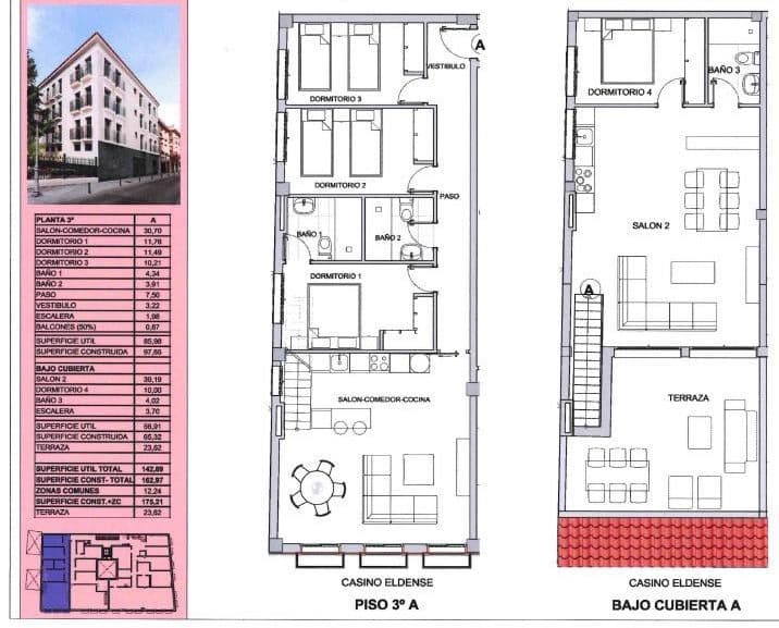 4 sovrum Takvåning till salu i Elda med garage - 499 000 € (Ref: 9502630)