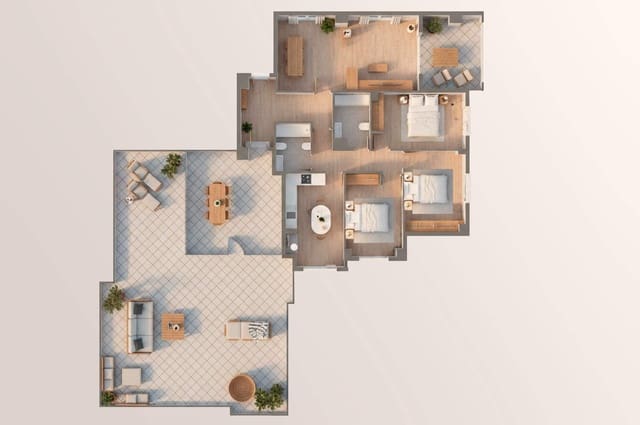 3 sypialnia Penthouse na sprzedaż w Tombola, Miasto Alicante / Alacant z basenem garażem - 343 000 € (Ref: 9831728)