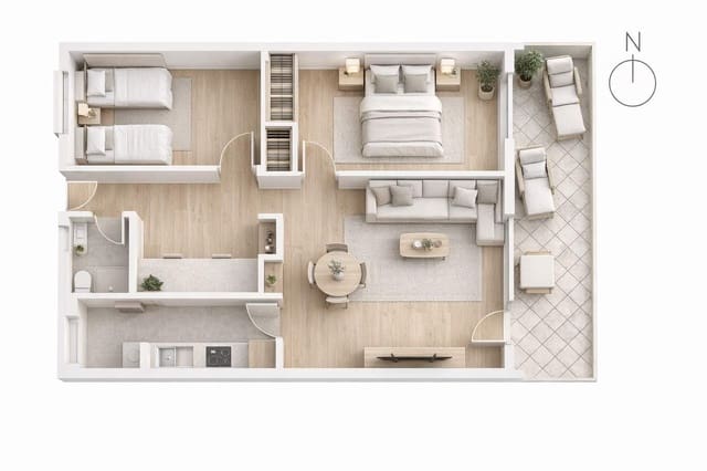 2 Zimmer Wohnung zu verkaufen in Playa de San Juan, Alicante / Alacant Stadt mit Garage - 327.000 € (Ref: 9831729)