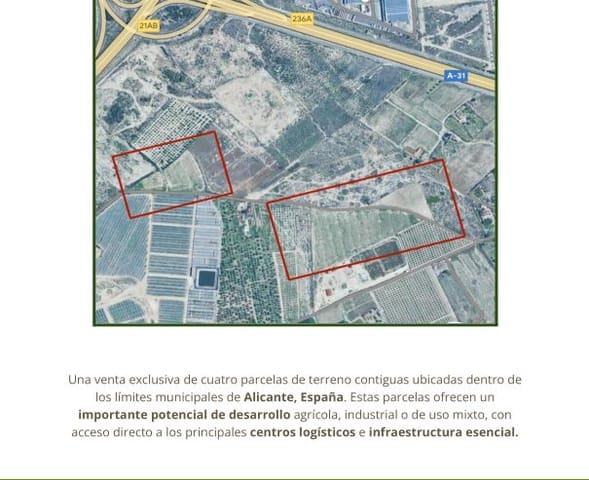 Tomt till salu i Alicante stad - 295 000 € (Ref: 9453820)