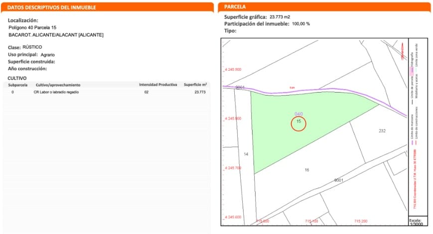 Tomt till salu i Alicante stad - 295 000 € (Ref: 9453820)