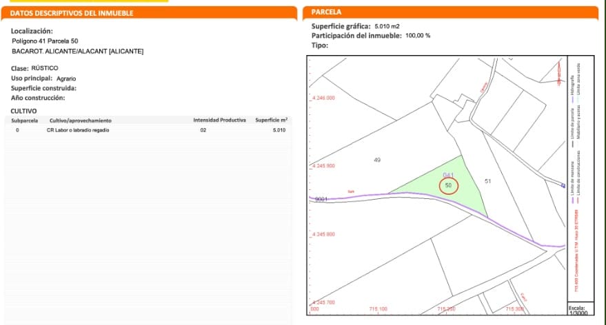 Tomt till salu i Alicante stad - 295 000 € (Ref: 9453820)