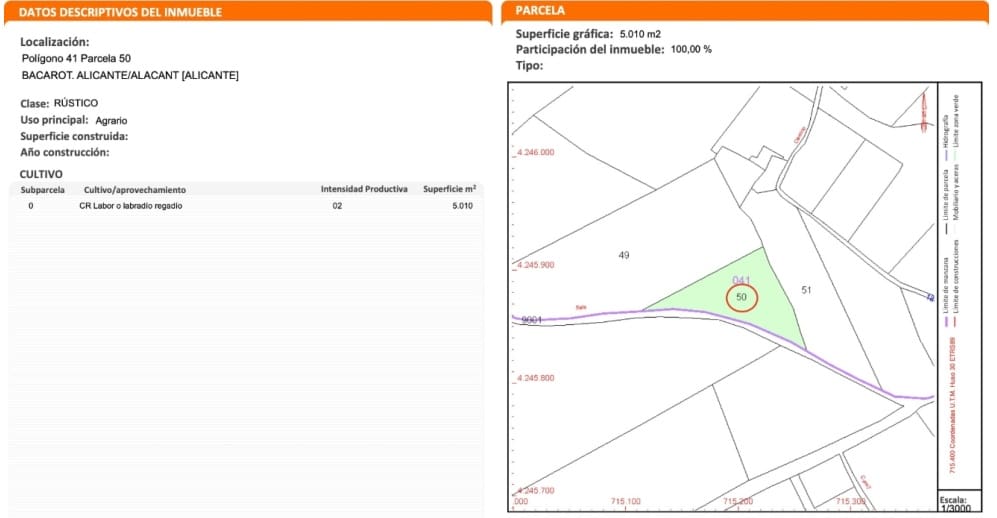 Tomt till salu i Alicante stad - 295 000 € (Ref: 9453820)