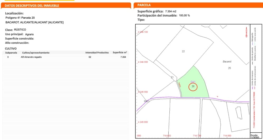 Tomt till salu i Alicante stad - 295 000 € (Ref: 9453820)