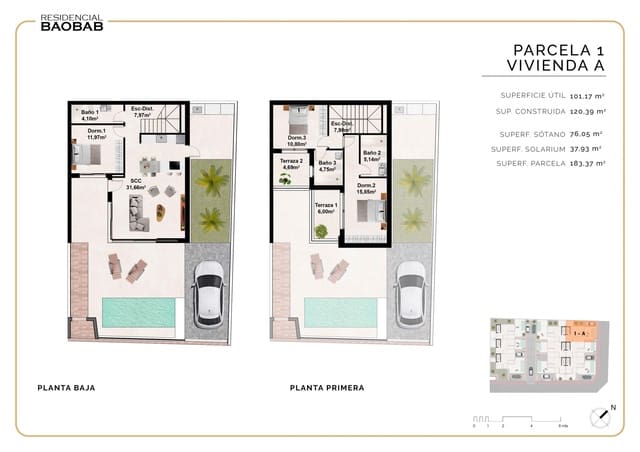 3 chambre Villa/Maison Mitoyenne à vendre à Benijófar avec piscine - 455 000 € (Ref: 9457961)