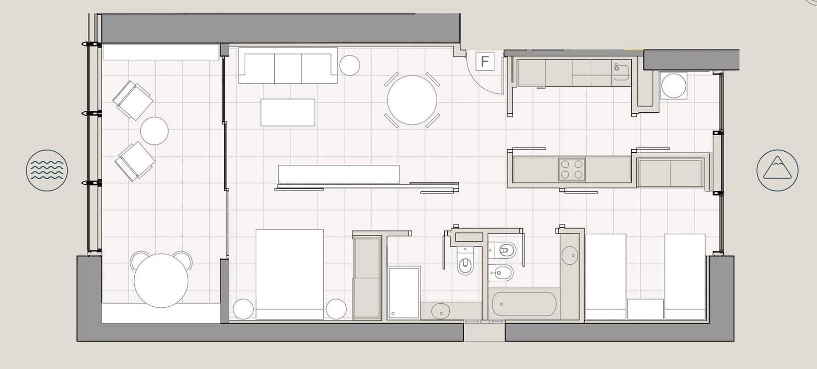 2 soverom Leilighet til salgs i Benidorm med svømmebasseng garasje - € 525 000 (Ref: 9458095)