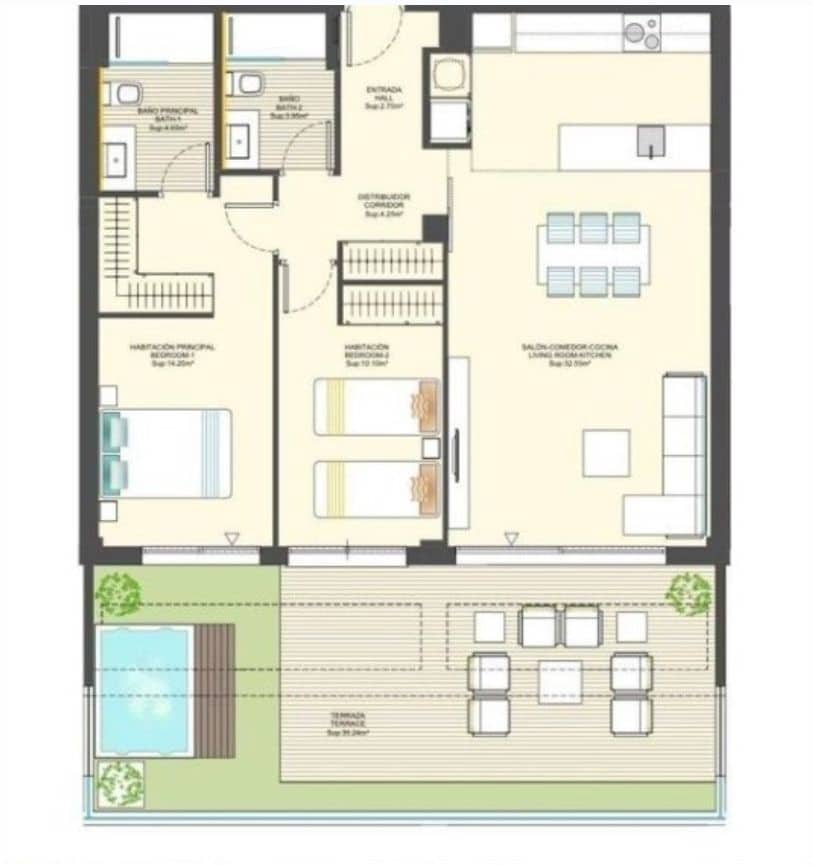 2 bedroom Apartment for sale in Finestrat with pool garage - € 410,000 (Ref: 9458236)
