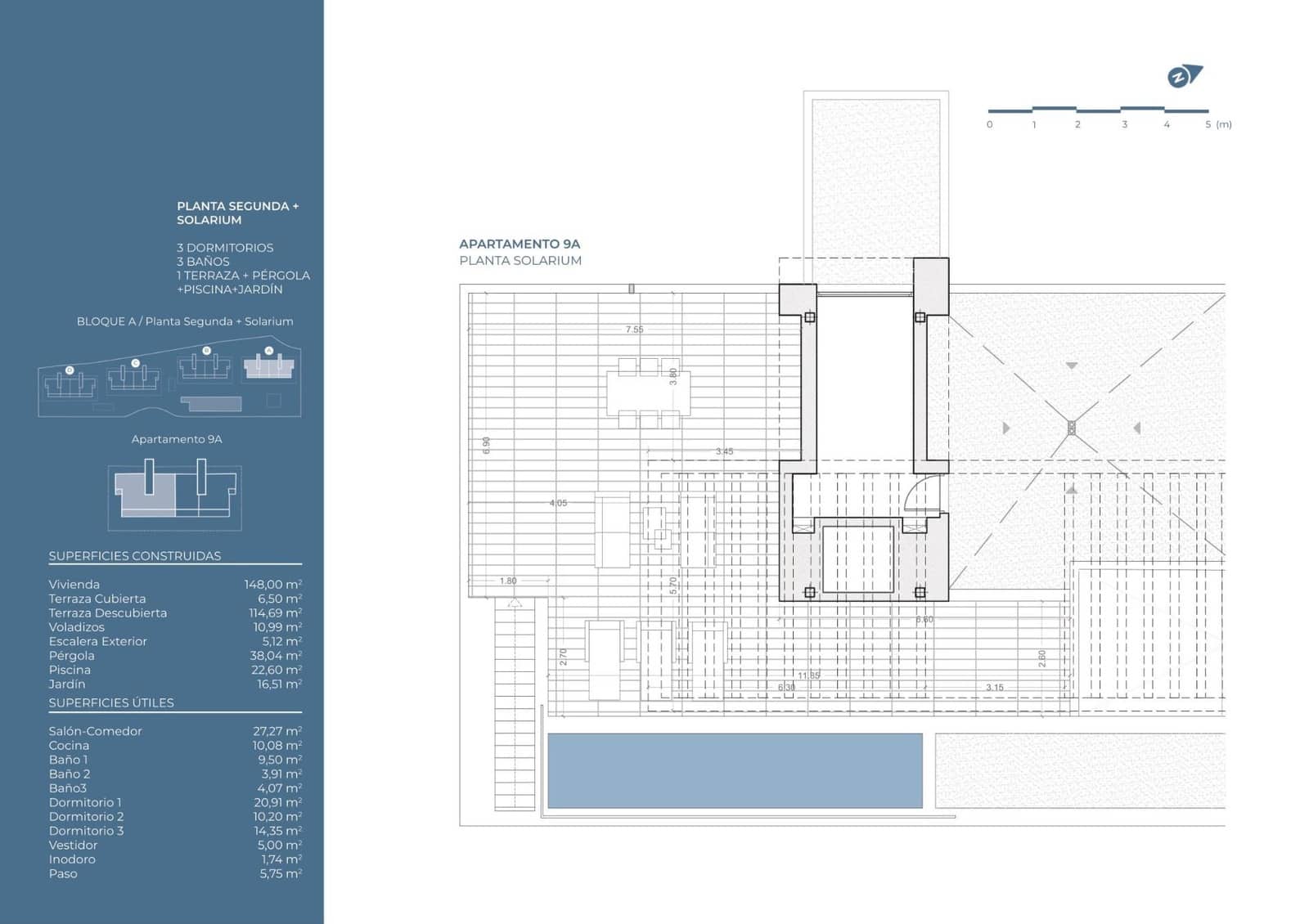 3 soverom Penthouse til salgs i La Nucia med svømmebasseng - € 1 141 000 (Ref: 9487816)