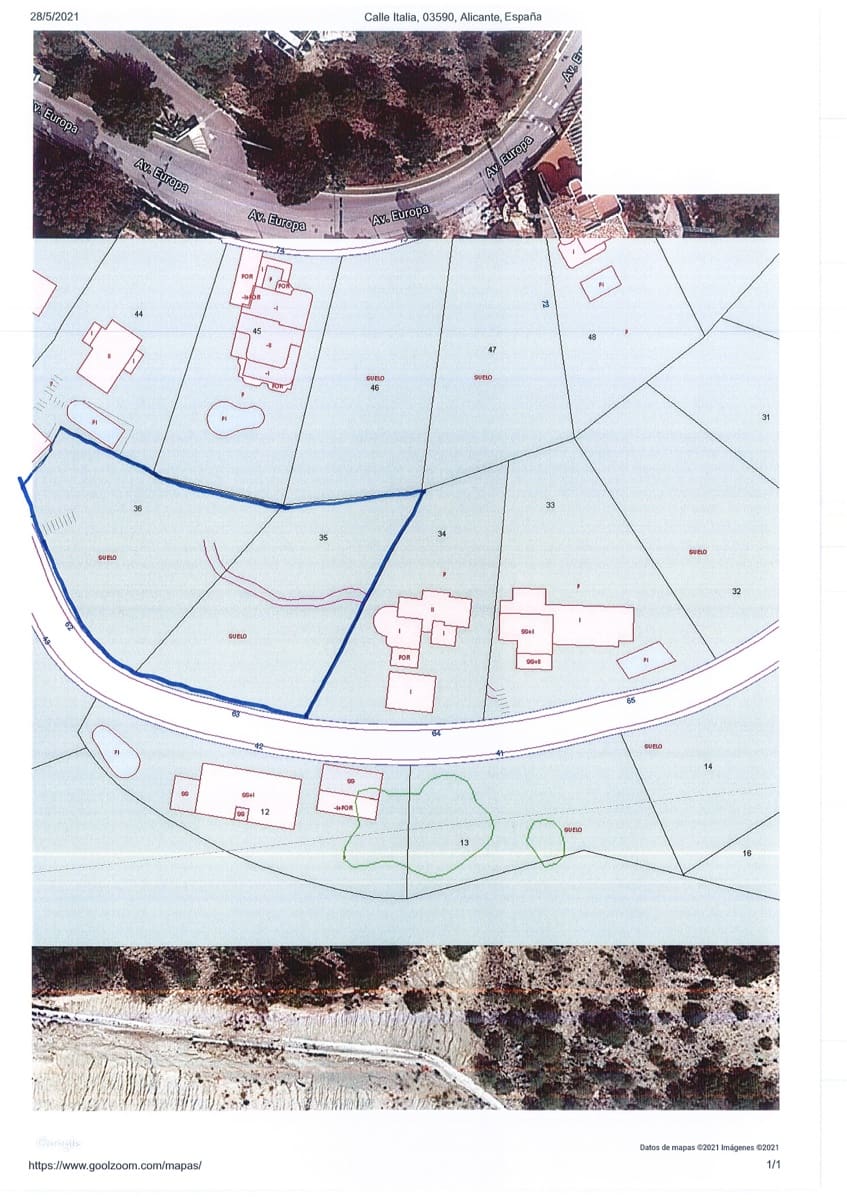 Tomt till salu i Altea - 240 000 € (Ref: 9539464)