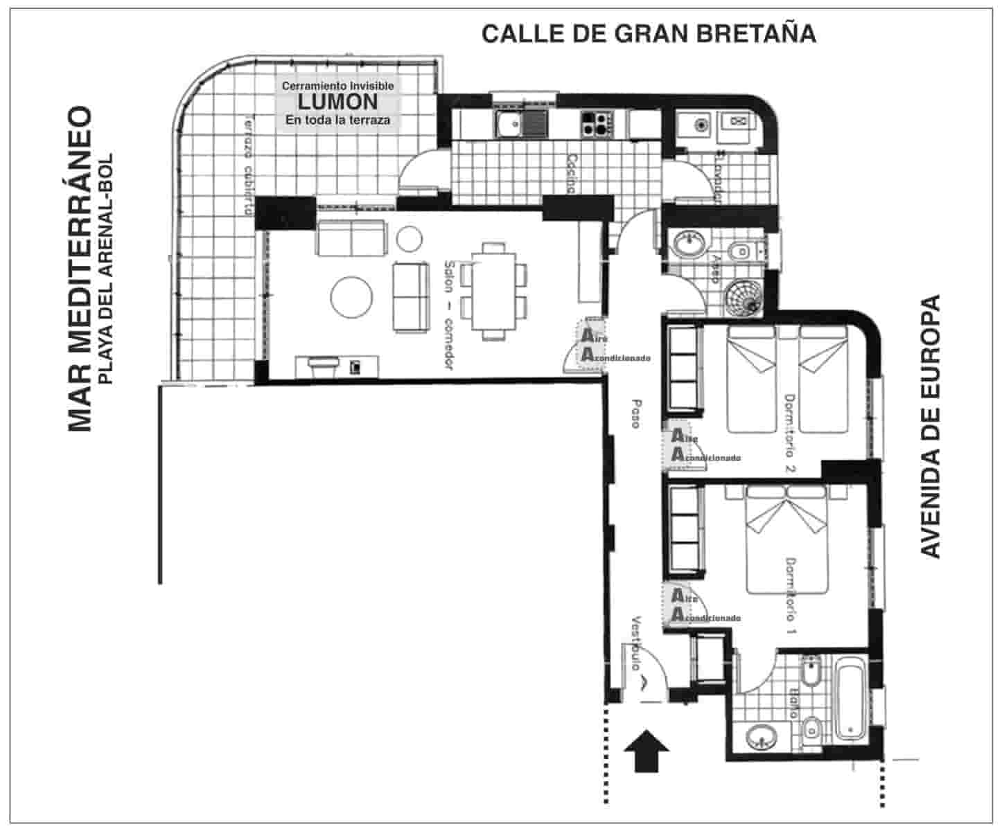 2 Zimmer Apartment zu verkaufen in Calpe / Calp mit Pool Garage - 603.000 € (Ref: 10145722)