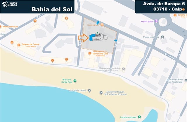2 Zimmer Apartment zu verkaufen in Playa Arenal - Bol, Calpe / Calp mit Pool Garage - 599.000 € (Ref: 10145722)