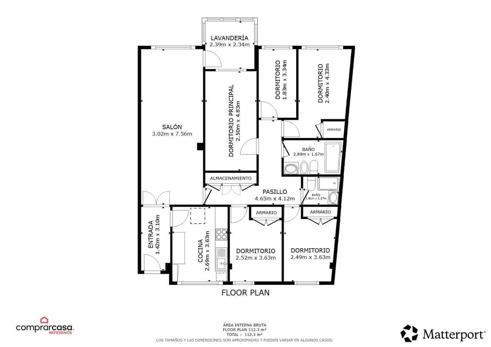5 makuuhuone Asunto myytävänä paikassa Valencia kaupunki mukana 
autotalli - 374 000 € (Ref: 9791053)