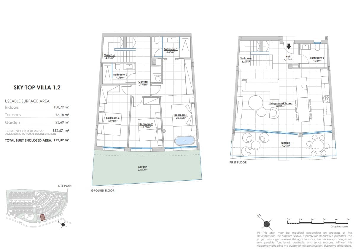 Pareado de 3 habitaciones en Fuengirola en venta con piscina garaje - 1.100.000 € (Ref: 8250216)