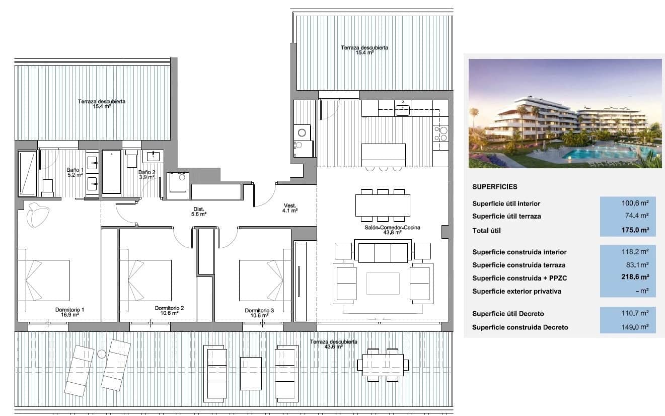 3 soveværelse Penthouse til salg i Torremolinos med swimmingpool garage - € 1.850.000 (Ref: 9406434)