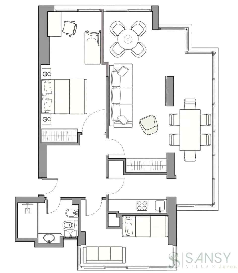 2 Zimmer Apartment zu verkaufen in Benidorm mit Pool - 520.000 € (Ref: 10048580)