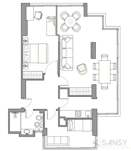 2 Zimmer Apartment zu verkaufen in Foietes, Benidorm mit Pool - 520.000 € (Ref: 10048580)