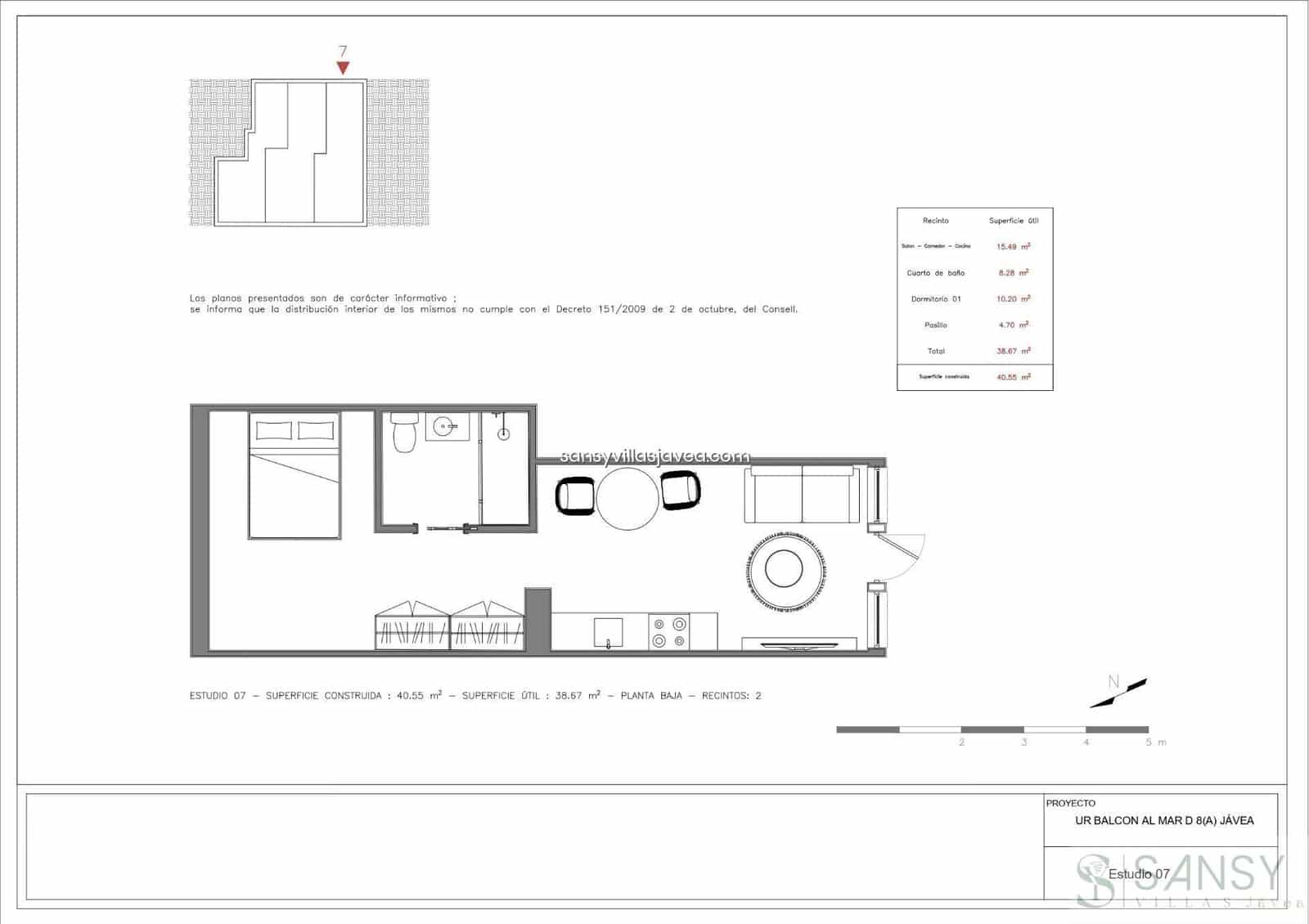 Apartamento de 1 habitación en Javea / Xàbia en venta - 179.000 € (Ref: 8938399)