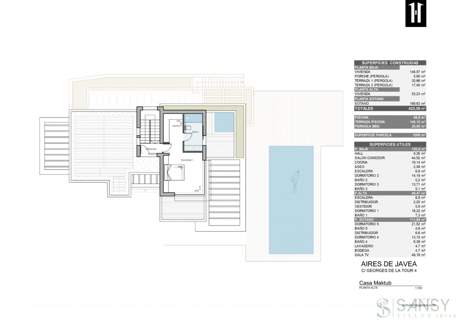 5 soverom Villa til salgs i Adsubia med svømmebasseng garasje - € 2 200 000 (Ref: 9043863)