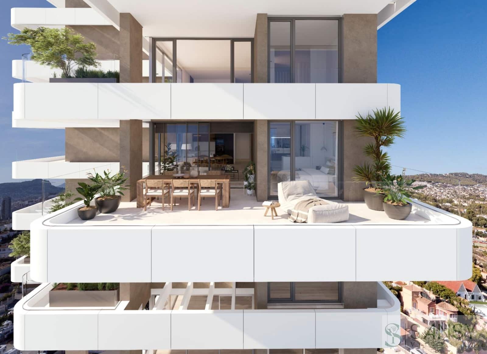 2 soveværelse Lejlighed til salg i Calpe / Calp med swimmingpool - € 605.000 (Ref: 9406033)