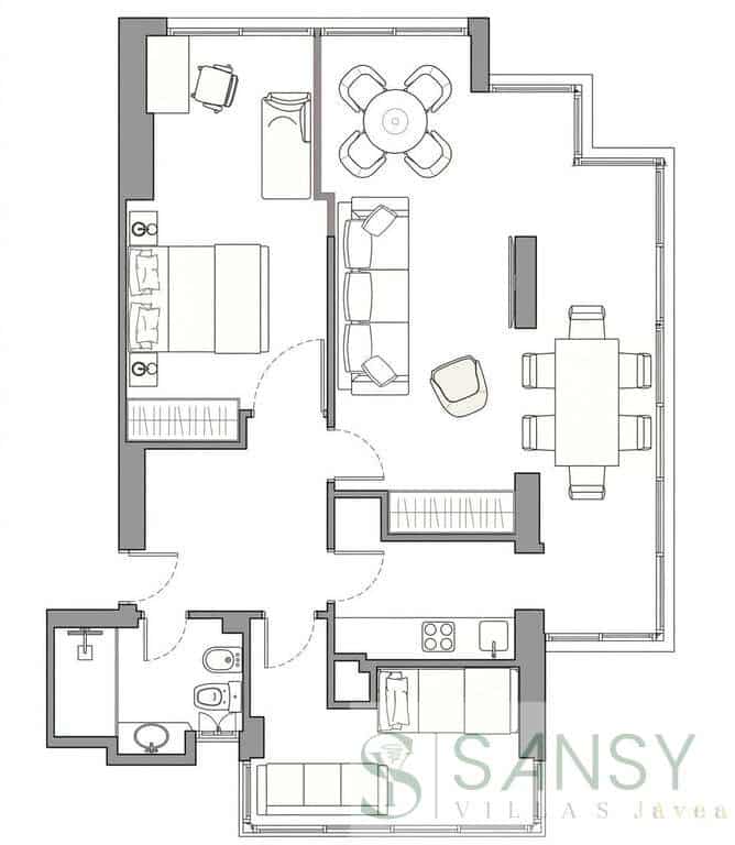 2 soverom Leilighet til salgs i Benidorm med svømmebasseng - € 520 000 (Ref: 9796218)