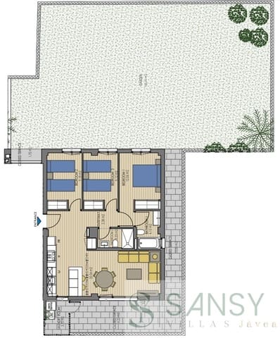 3 soveværelse Lejlighed til salg i Centro ciudad, Javea / Xàbia med swimmingpool garage - € 740.000 (Ref: 9990051)