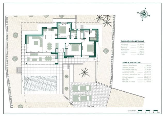 3 bedroom Villa for sale in Benissa with pool garage - € 890,000 (Ref: 6871883)