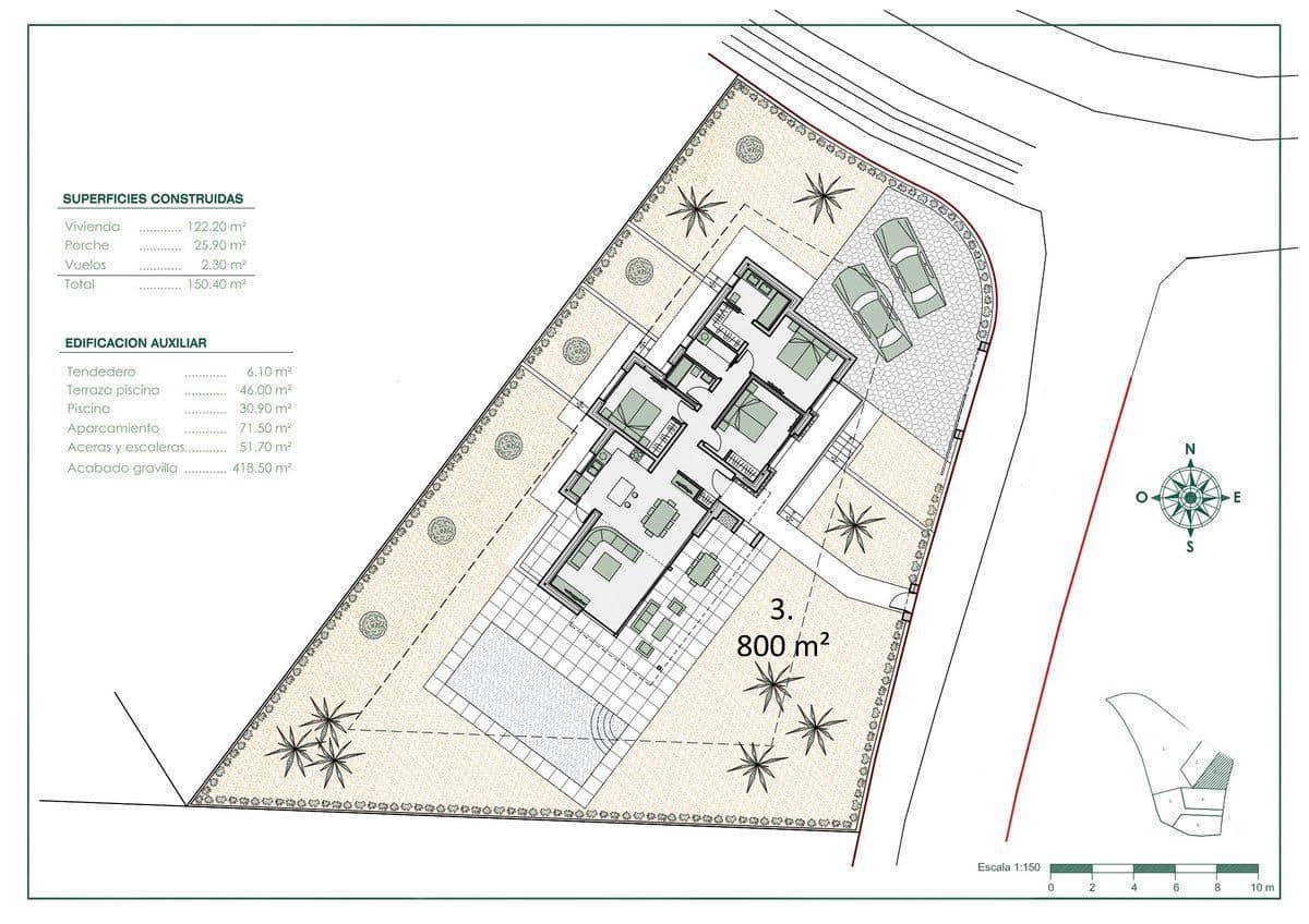 Chalet de 3 habitaciones en Benissa en venta con piscina garaje - 890.000 € (Ref: 6871884)