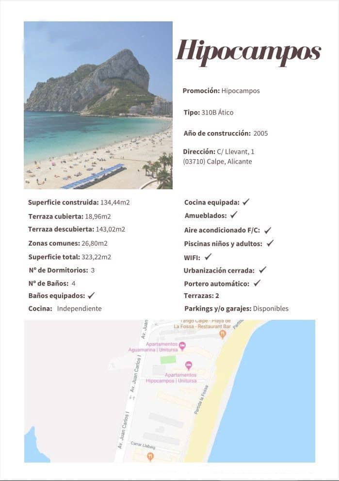 Apartamento de 3 habitaciones en Calpe / Calp en venta con piscina - 689.000 € (Ref: 7709173)