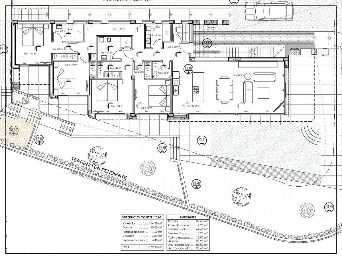 Chalet de 4 habitaciones en Calpe / Calp en venta con piscina garaje - 1.599.000 € (Ref: 9321479)