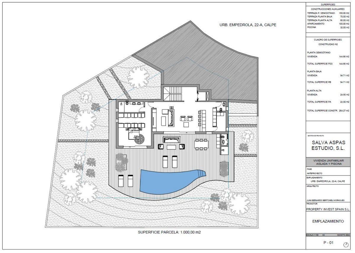 3 soverom Villa til salgs i Calpe / Calp med svømmebasseng garasje - € 1 360 000 (Ref: 9978149)