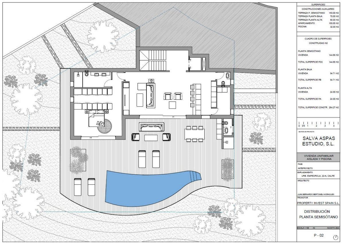 3 soverom Villa til salgs i Calpe / Calp med svømmebasseng garasje - € 1 360 000 (Ref: 9978149)