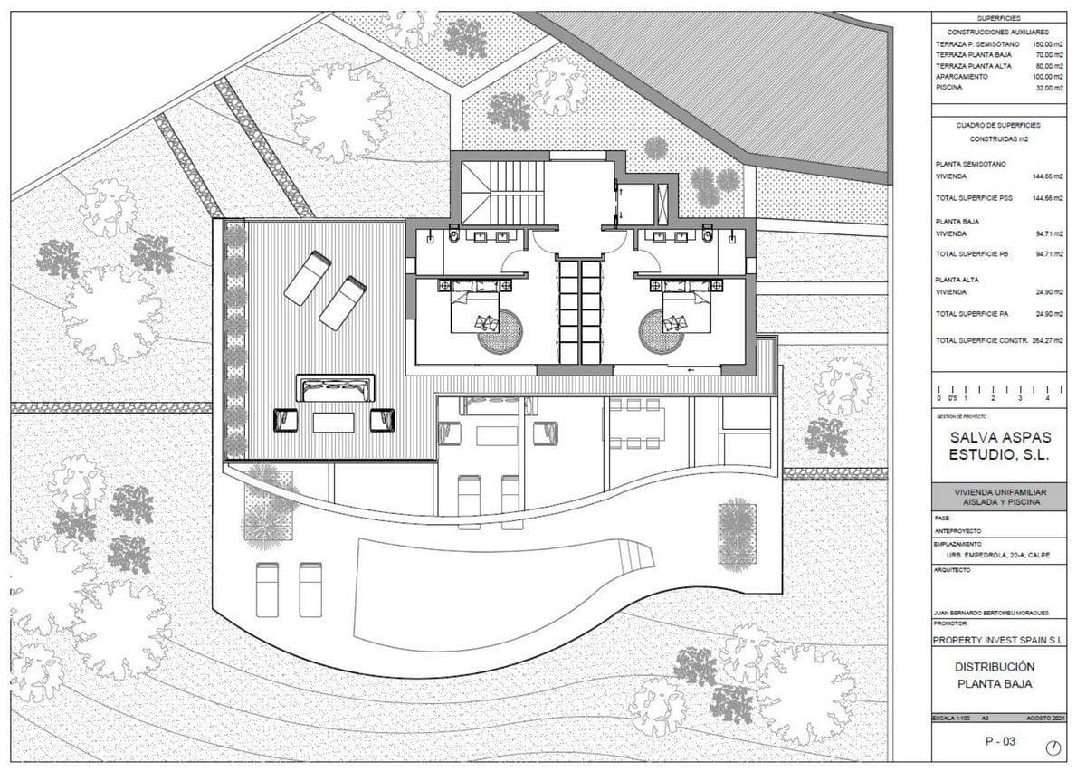 3 soverom Villa til salgs i Calpe / Calp med svømmebasseng garasje - € 1 360 000 (Ref: 9978149)