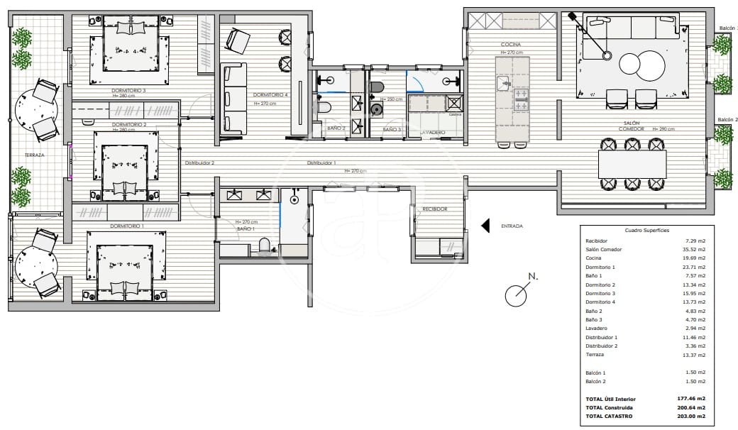 4 bedroom Apartment for rent in Barcelona city - € 7,900 (Ref: 10064574)