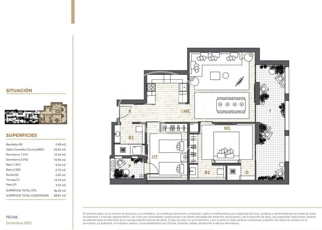 2 bedroom Apartment for sale in La Dreta de L'Eixample, Barcelona city - € 770,000 (Ref: 10075561)