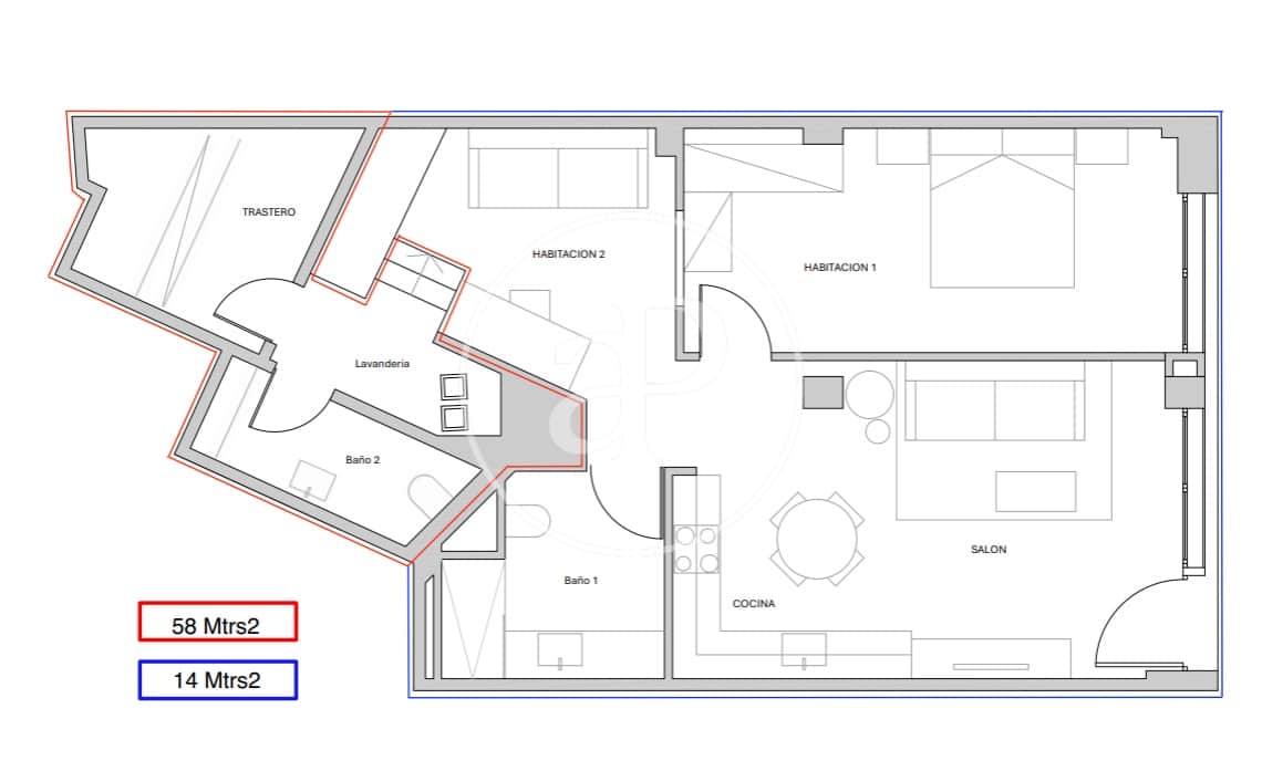 Apartamento de 2 habitaciones en Barcelona ciudad en venta - 379.000 € (Ref: 10131725)