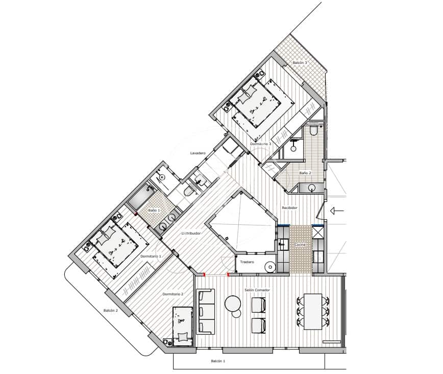 3 camera da letto Appartamento in vendita in Barcelona citta - 1.295.000 € (Rif: 10135972)