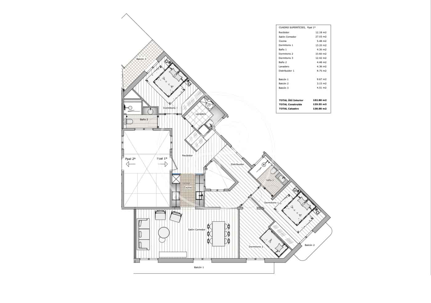 3 soveværelse Lejlighed til salg i Barcelona by - € 1.295.000 (Ref: 10135973)