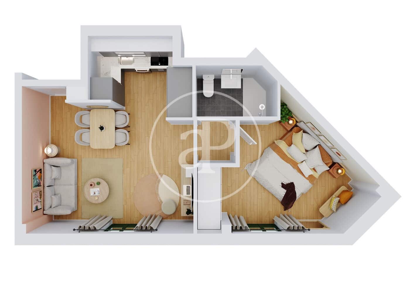 1 bedroom Apartment for rent in Barcelona city - € 2,600 (Ref: 8770612)