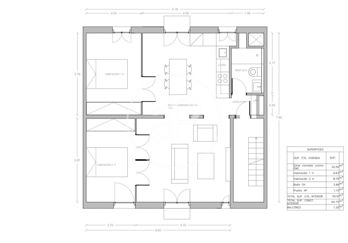 2 makuuhuone Huoneisto myytävänä paikassa Barcelona kaupunki - 330 000 € (Ref: 9051271)