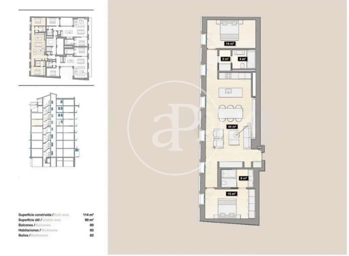 2 soveværelse Lejlighed til salg i Barcelona by - € 1.100.000 (Ref: 9057856)