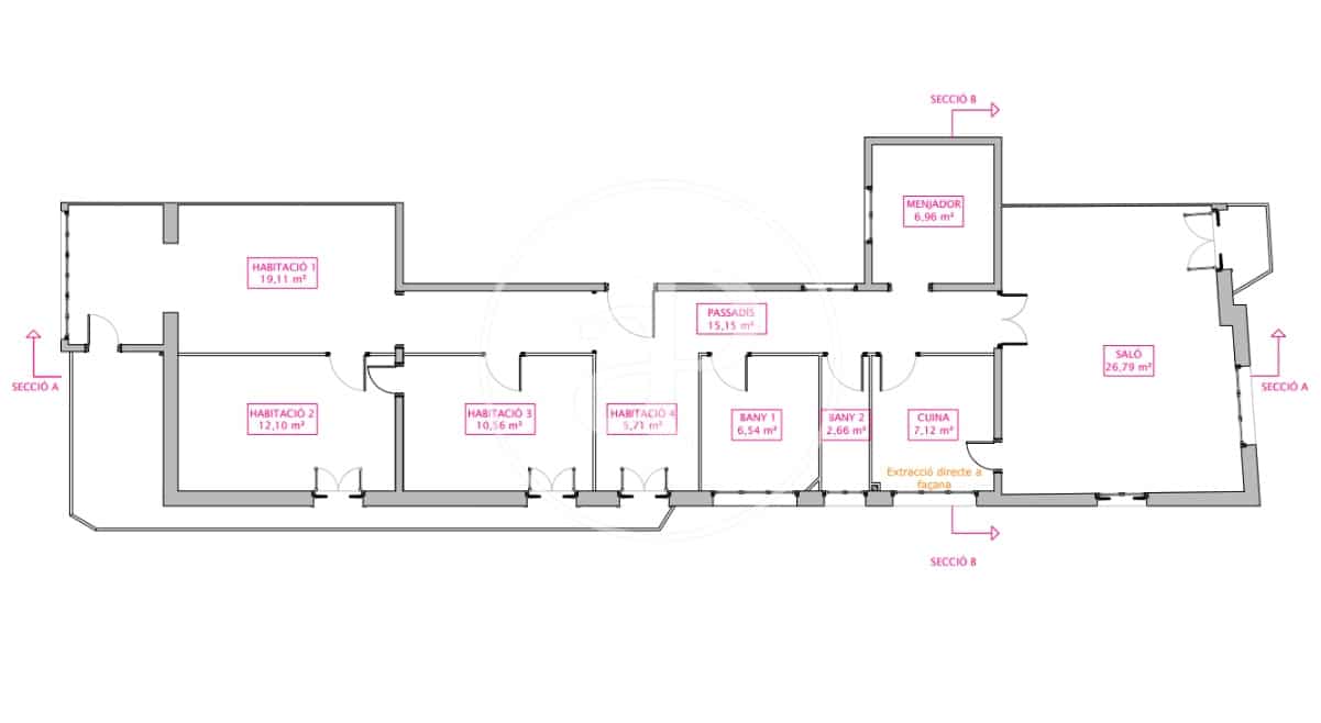 3 makuuhuone Huoneisto myytävänä paikassa Barcelona kaupunki - 795 000 € (Ref: 9215384)