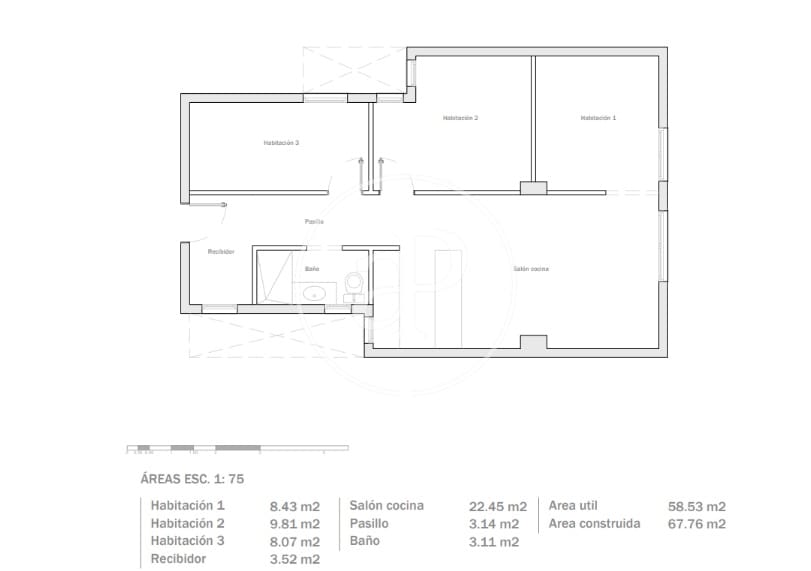 3 soveværelse Lejlighed til salg i Barcelona by - € 419.000 (Ref: 9232866)